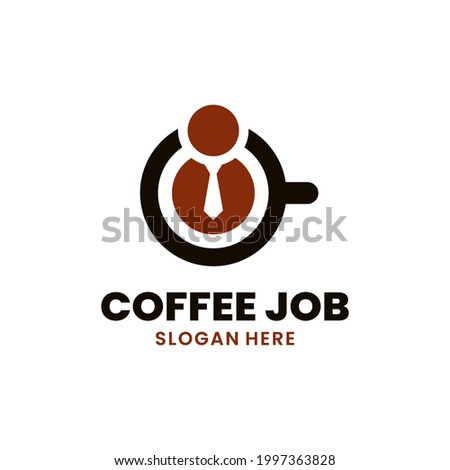 Coffee Job Logo Template Design. Vector illustration
