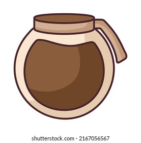 coffee jug design over white