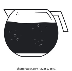 coffee jug design over white