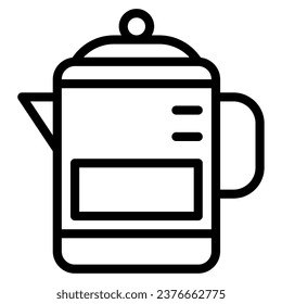 Coffee jug drink hot object icon