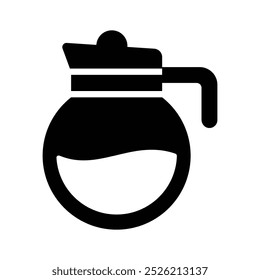 A coffee jug icon depicting a container used for serving brewed coffee, often seen in cafes.