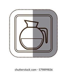 coffee jug icon image design, vector illustration