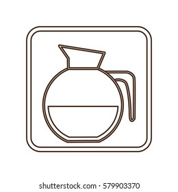 coffee jug icon image design, vector illustration