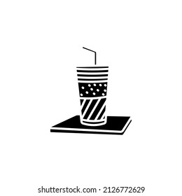 coffee juice icon in vector. Logotype