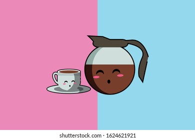 Coffee Kawaii Cute Illustration Character 