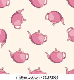 coffee kettle , cartoon seamless pattern background