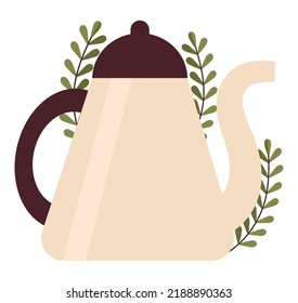 coffee kettle design with plants