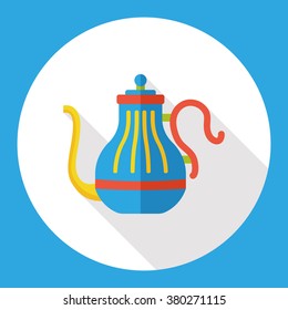 coffee kettle flat icon