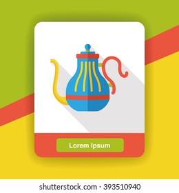 coffee kettle flat icon