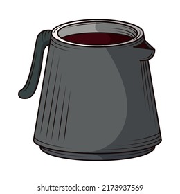 coffee kettle icon flat isolated