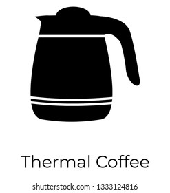 Coffee kettle icon for making brewed coffee 