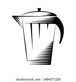 Coffee kettle icon for making brewed coffee