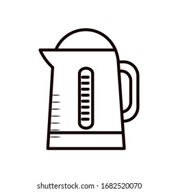 Coffee línea estilo ícono diseño de la bebida del tiempo desayuno bebida bebida bebida bebidas de la mañana aroma de la tienda y tema de la cafeína Vector ilustración