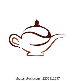 Coffee Kettle logo design icon template.  Coffee pot design vector.