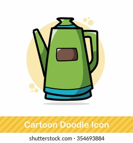 coffee kettle maker color doodle