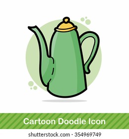 coffee kettle maker color doodle
