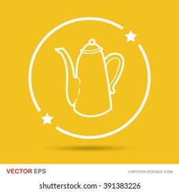 coffee kettle maker color doodle