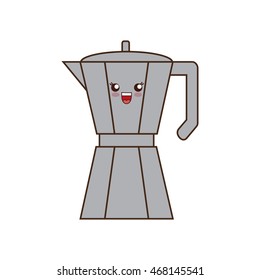 coffee kettle pot breakfast food menu icon. Isolated and flat vecctor illustration