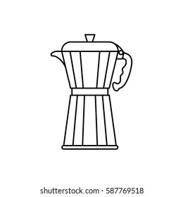 Coffee Kettle stainless icon vector illustration graphic design