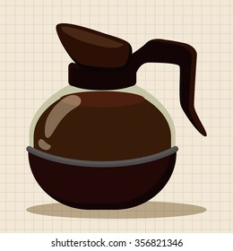 coffee kettle theme element