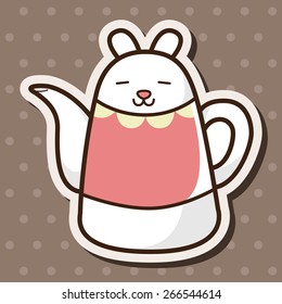 coffee kettle theme elements vector,eps
