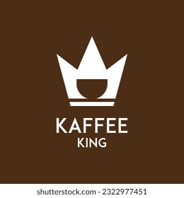 Coffee king logo. king cafe logo vector