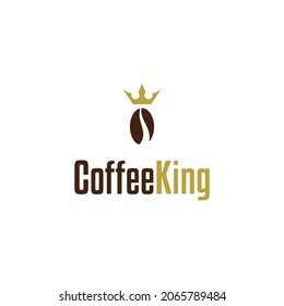 vector de diseño del logo de coffee king. plantilla de logotipo