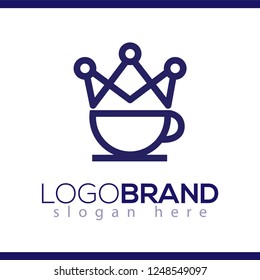Coffee king logo icon vector template