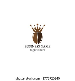 Coffee king logo template vector icon design