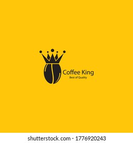 Coffee king logo template vector icon design