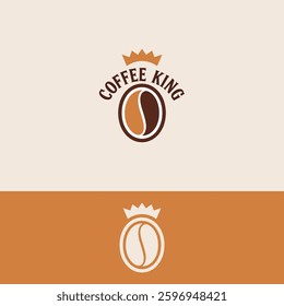 Coffee king vector logo design template