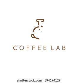 coffee lab abstract symbol vector design template