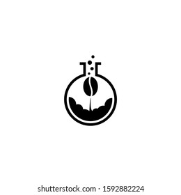 coffee lab icon logo design template