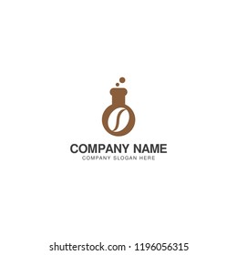 Coffee lab logo design vector template