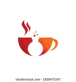 Coffee lab logo design vector template