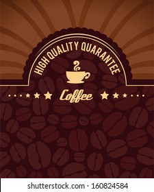 Coffee label background for your text