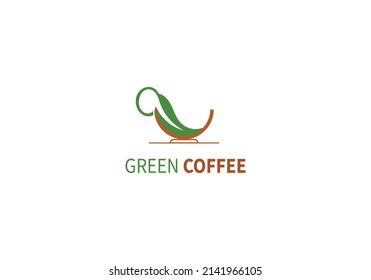 Coffee label , Coffee badge , Coffee logo design. coffee sunrise sunset tea morning line outline logo with mug and cup. 