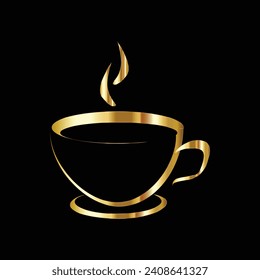 Coffee label , Coffee badge , Coffee logo design Premium coffee shop logo. Cafe mug icon. Latte aroma symbol. 