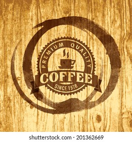 coffee label for cafe in blotch on wood texture tan classic scenery texture coffee abstraction scene wash earth timber cafe space aged mark elderly splatter wooden partnership panorama table shadow an