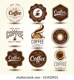 coffee label concept background ,vector illustration