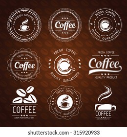 coffee label concept background ,vector illustration