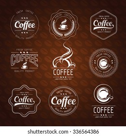 coffee label concept background ,vector illustration