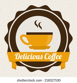 coffee label design ,vector illustration