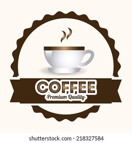 coffee label design ,vector illustration