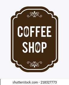 coffee label design ,vector illustration