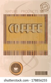 coffee label in grunge style