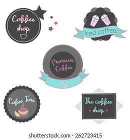 Coffee label icon vector illustration