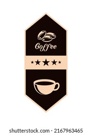 icono de diseño de etiqueta de café aislado