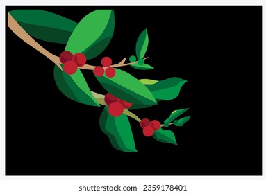 coffee label packaging of vector illustration full colour for banner, card, poster, advertising, background, brochure, art print