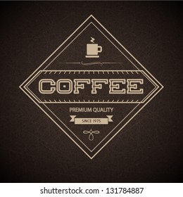 Coffee Label for restaurant, cafe, bar, coffeehouse
